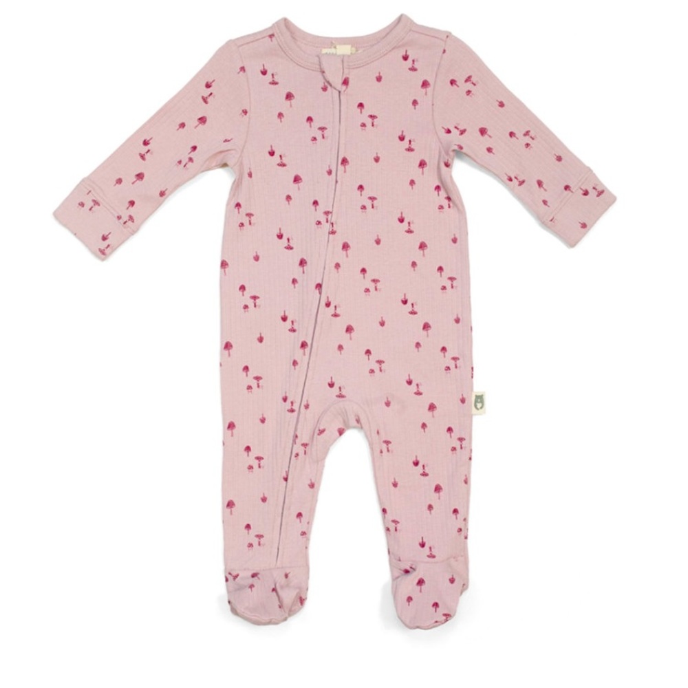 Organic Cotton Rabbit+Bear zipper coveralls 3-6 months